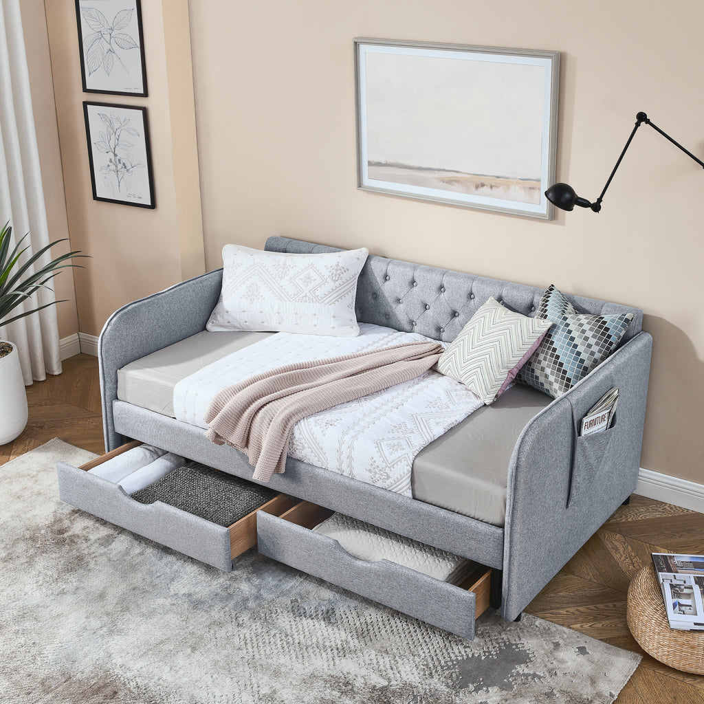 Ciri Storage Linen Sofa Bed