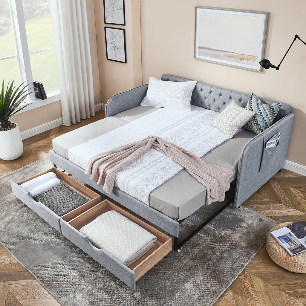 Ciri Storage Linen Sofa Bed