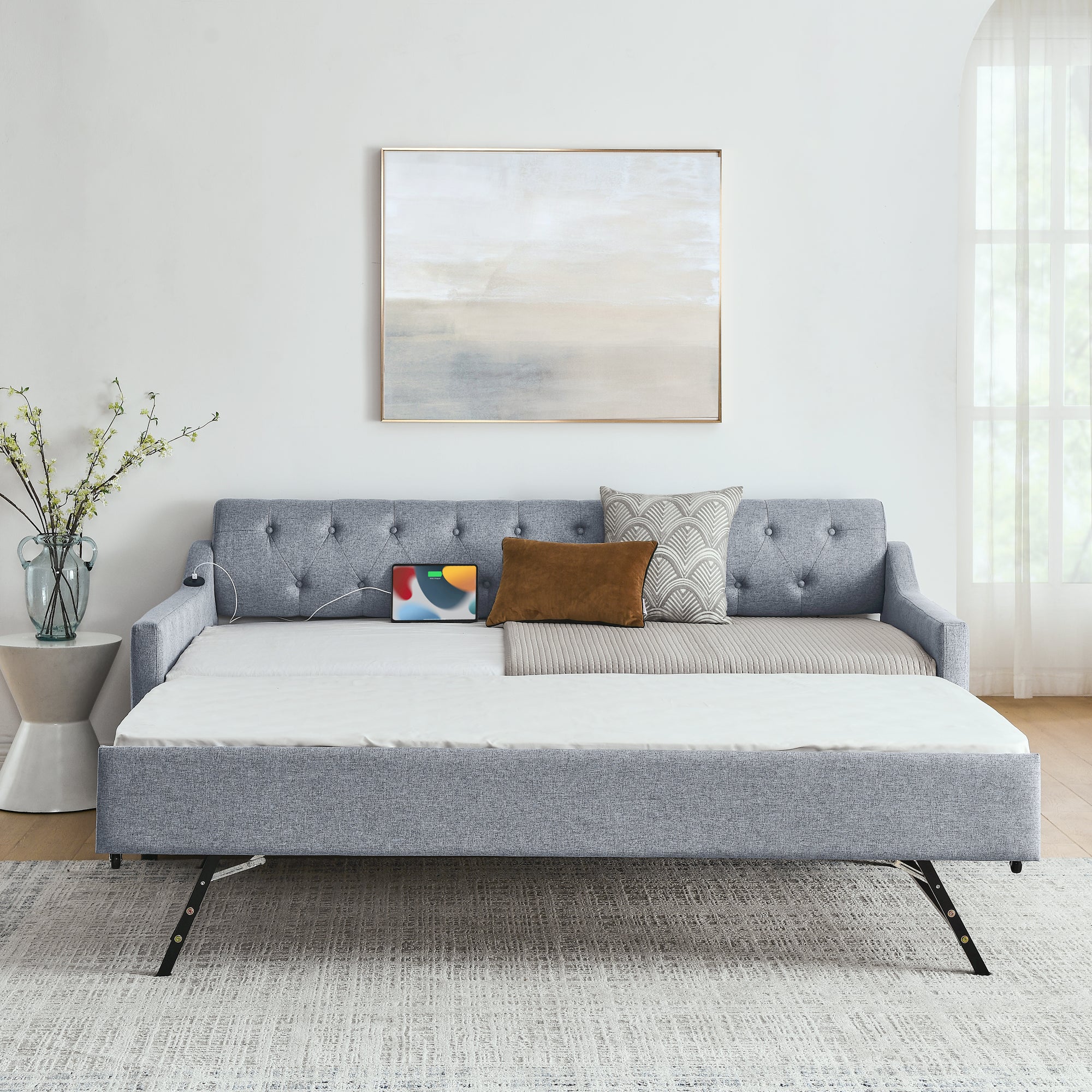 Trine Linen Sofa Bed