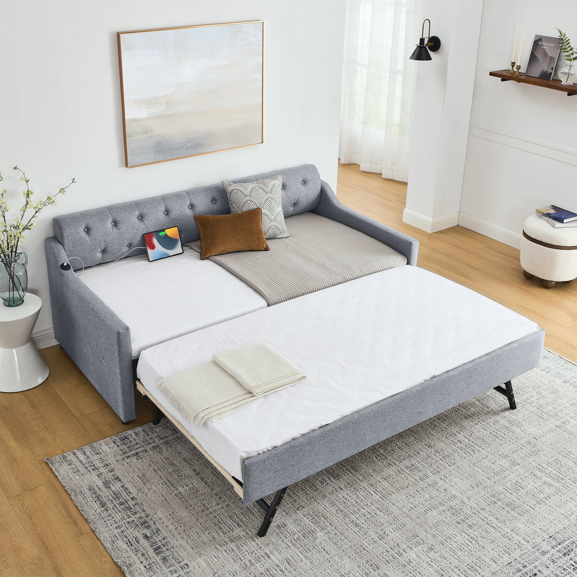 Trine Linen Sofa Bed