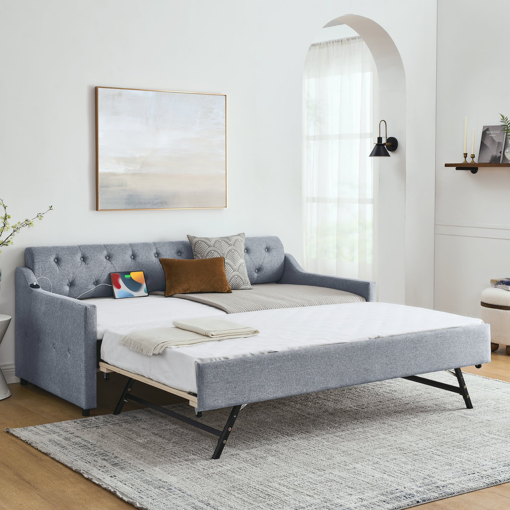 Trine Linen Sofa Bed