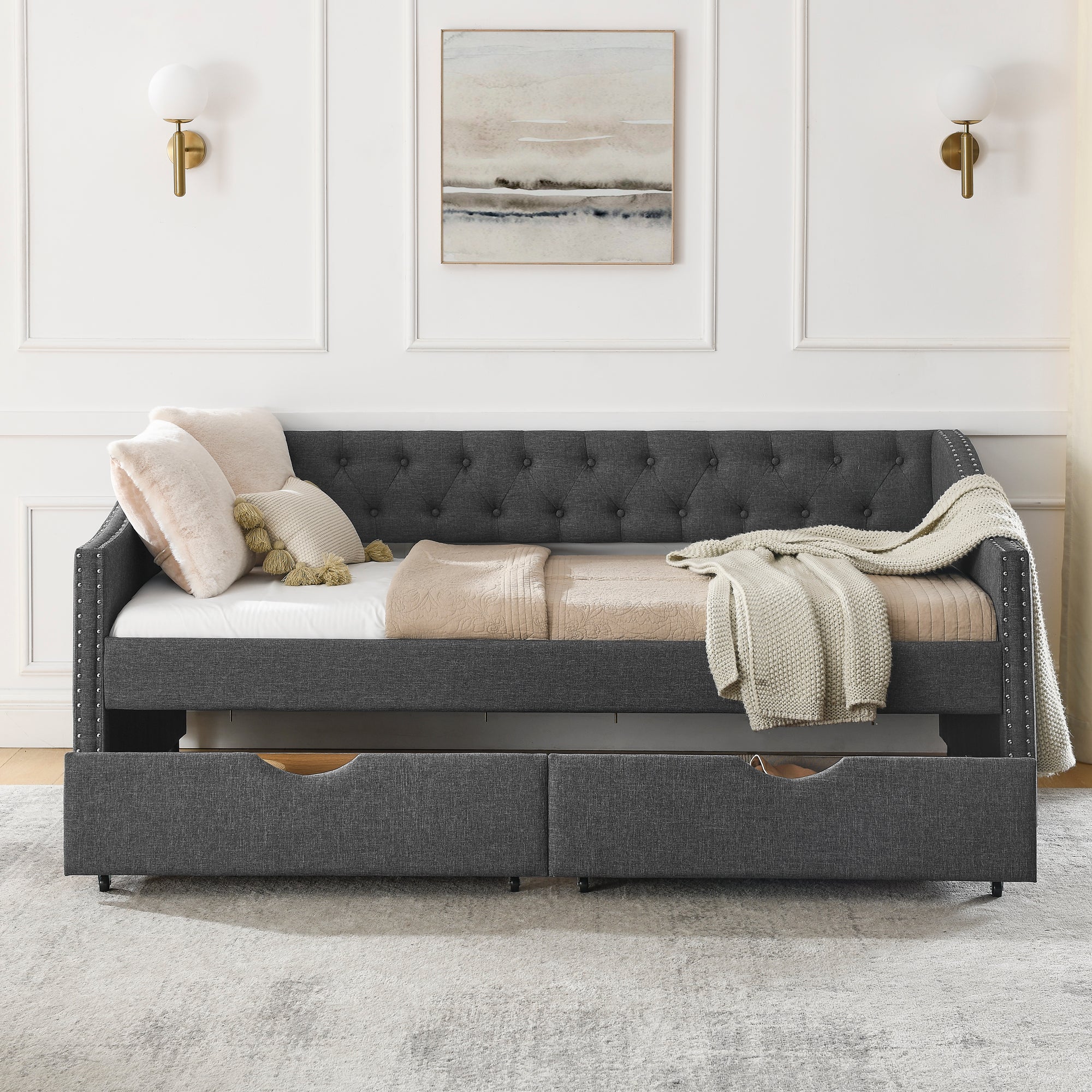 Solveig Linen Sofa Bed