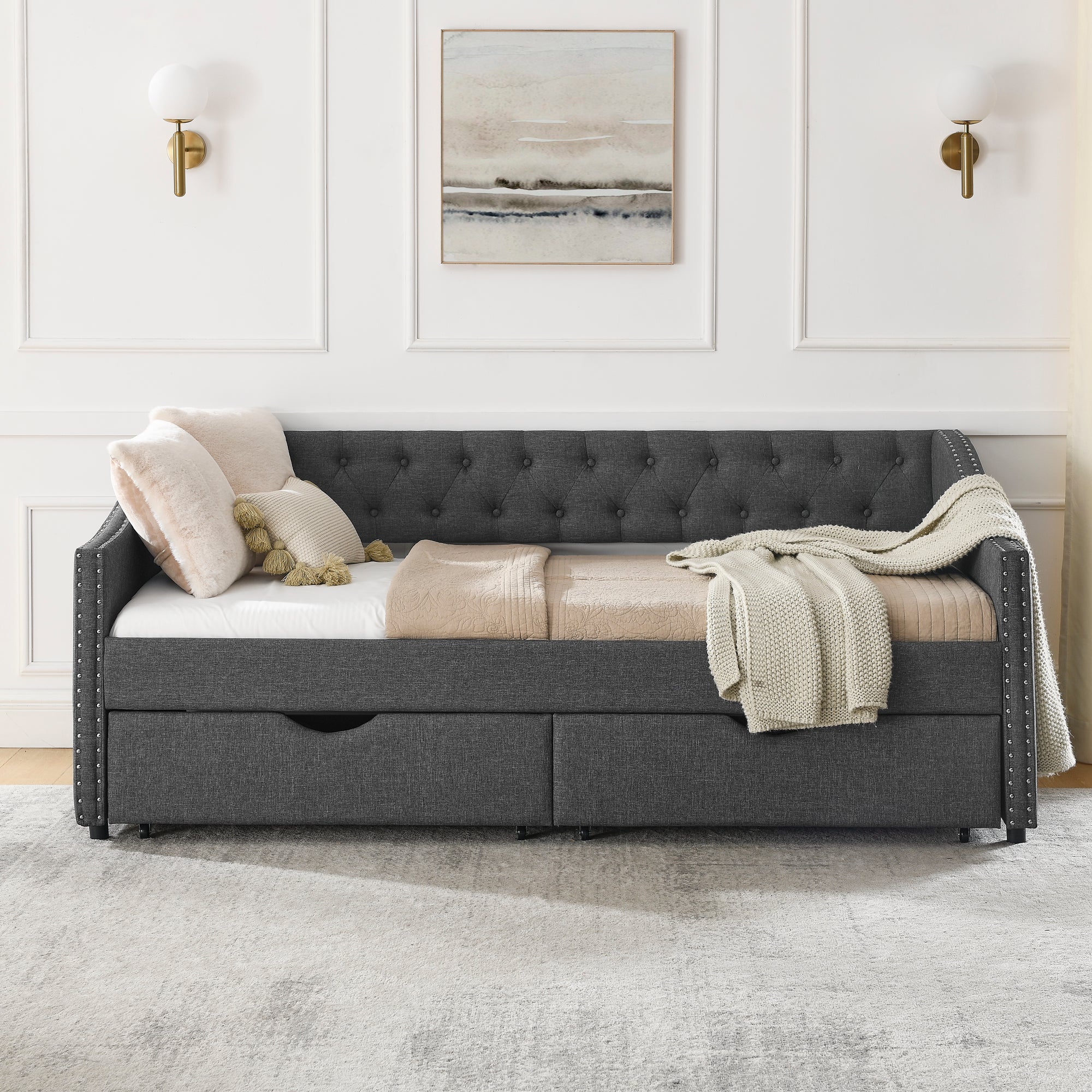 Solveig Linen Sofa Bed