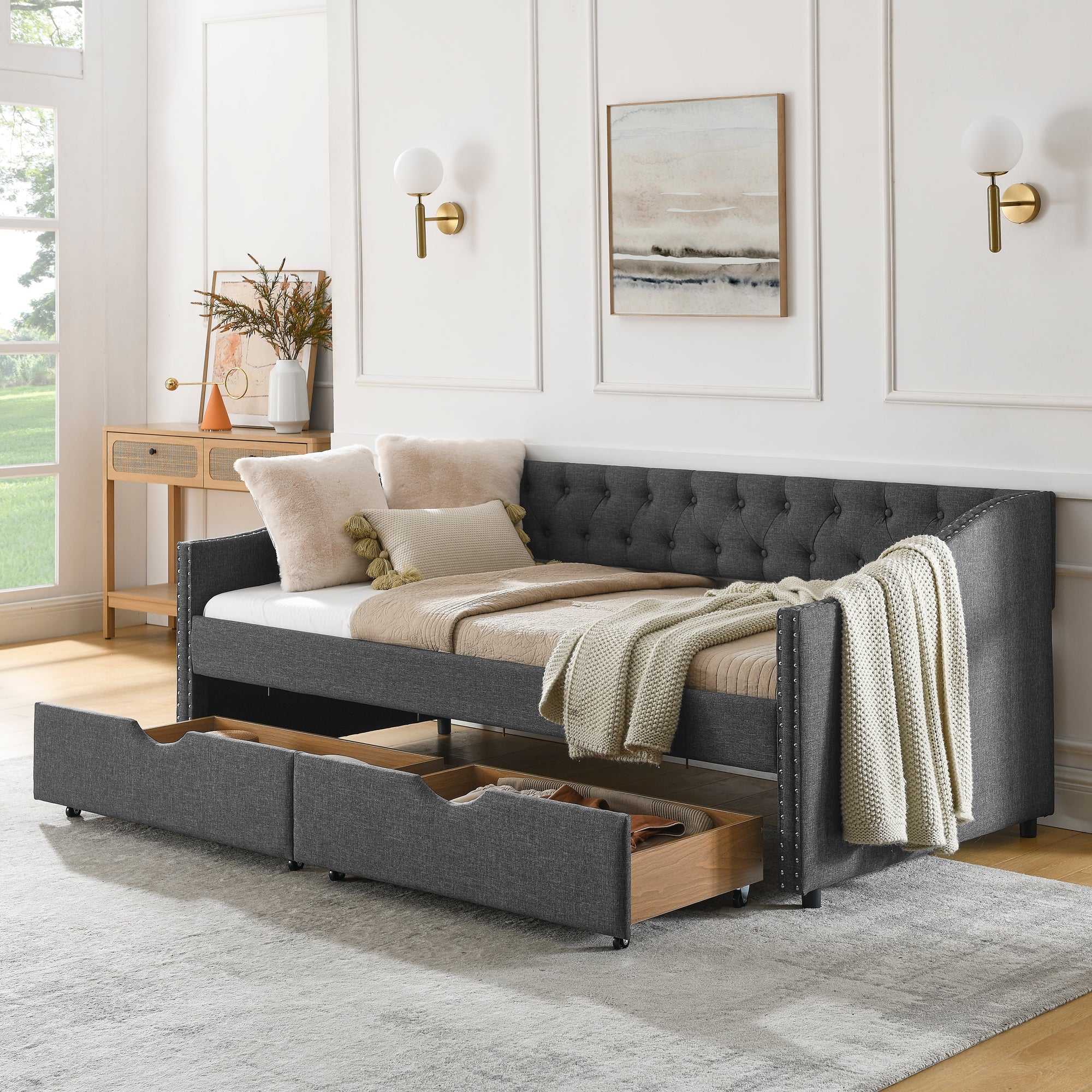 Solveig Linen Sofa Bed