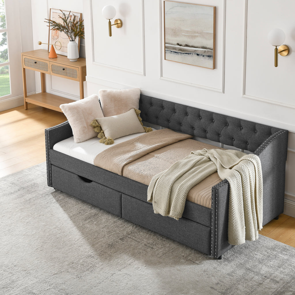 Solveig Linen Sofa Bed