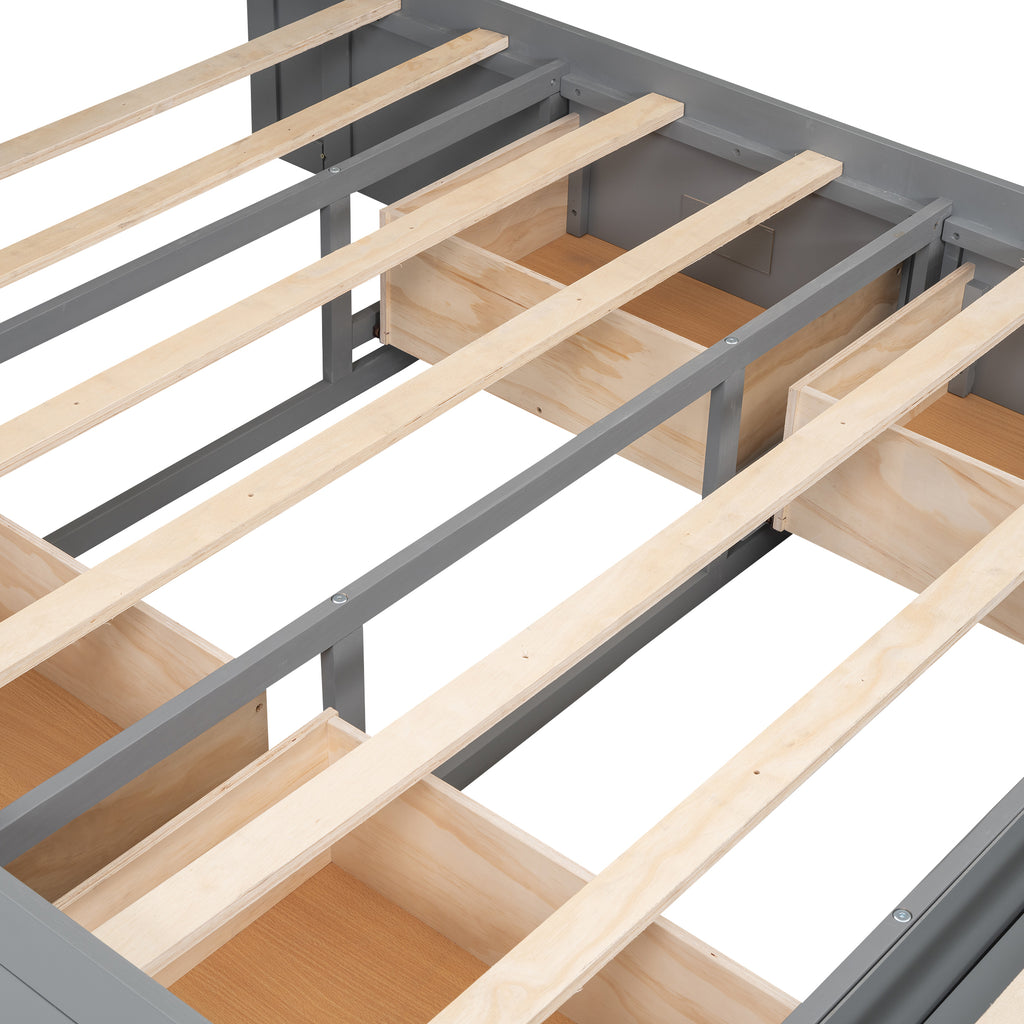 Runa Solid Wood Queen Platform Bed Frame