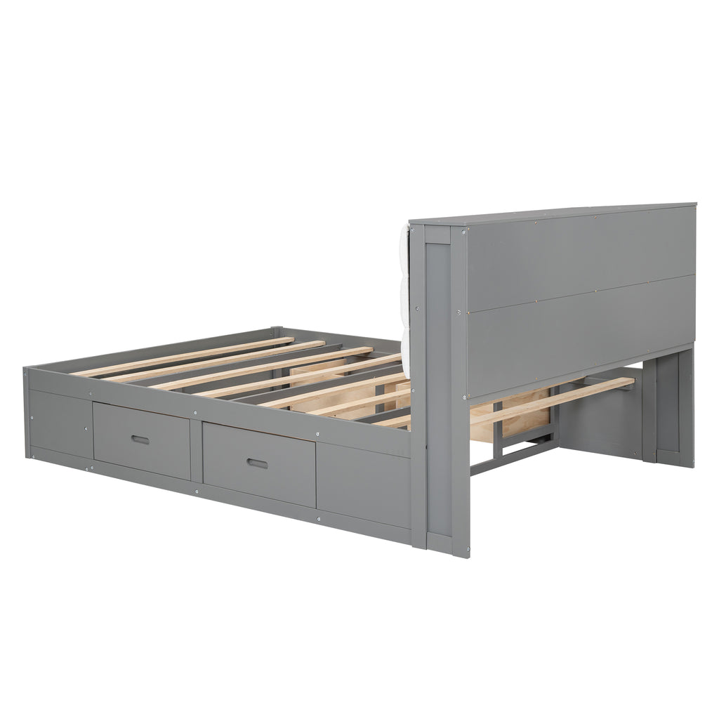 Runa Solid Wood Queen Platform Bed Frame
