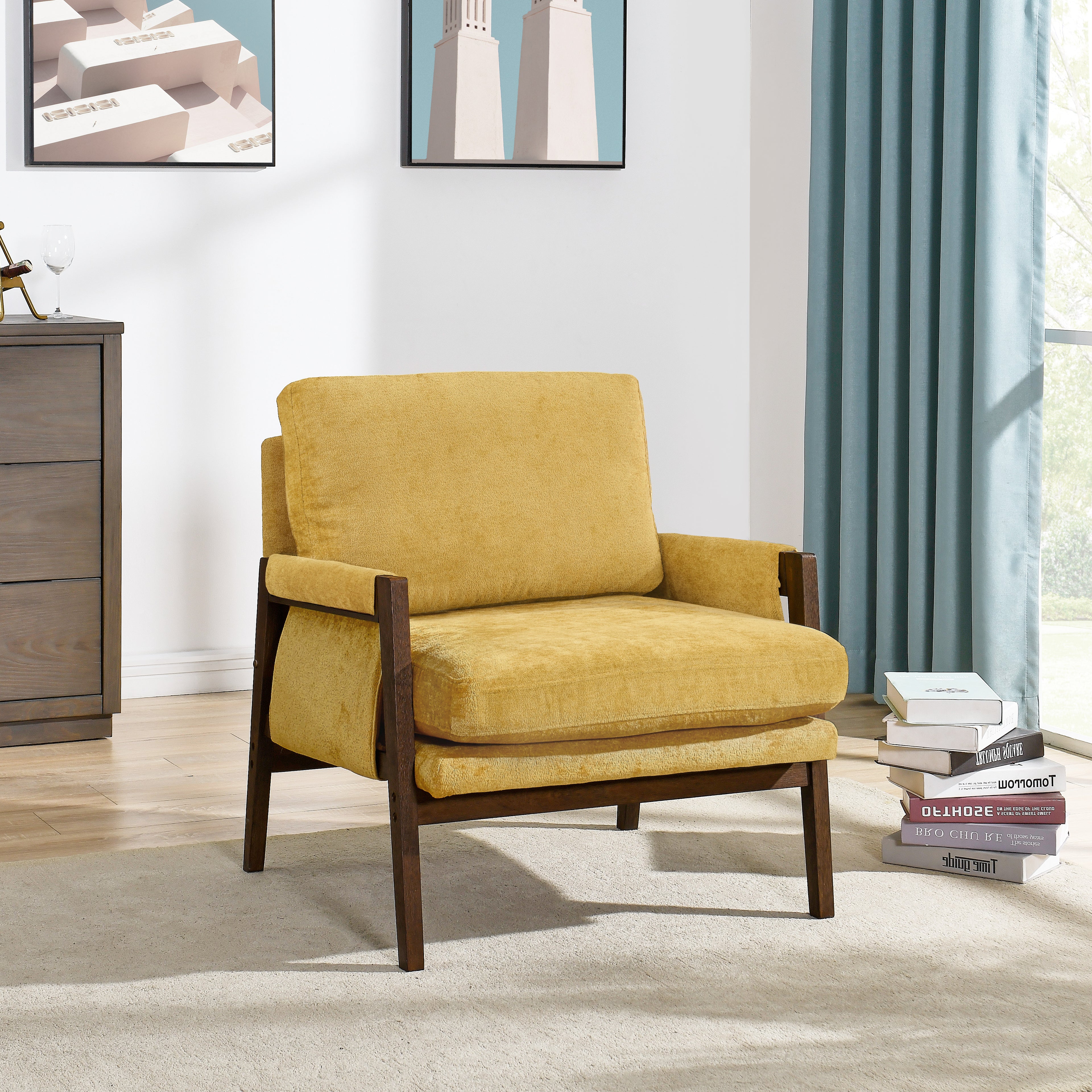 Janne Velvet Accent Chair