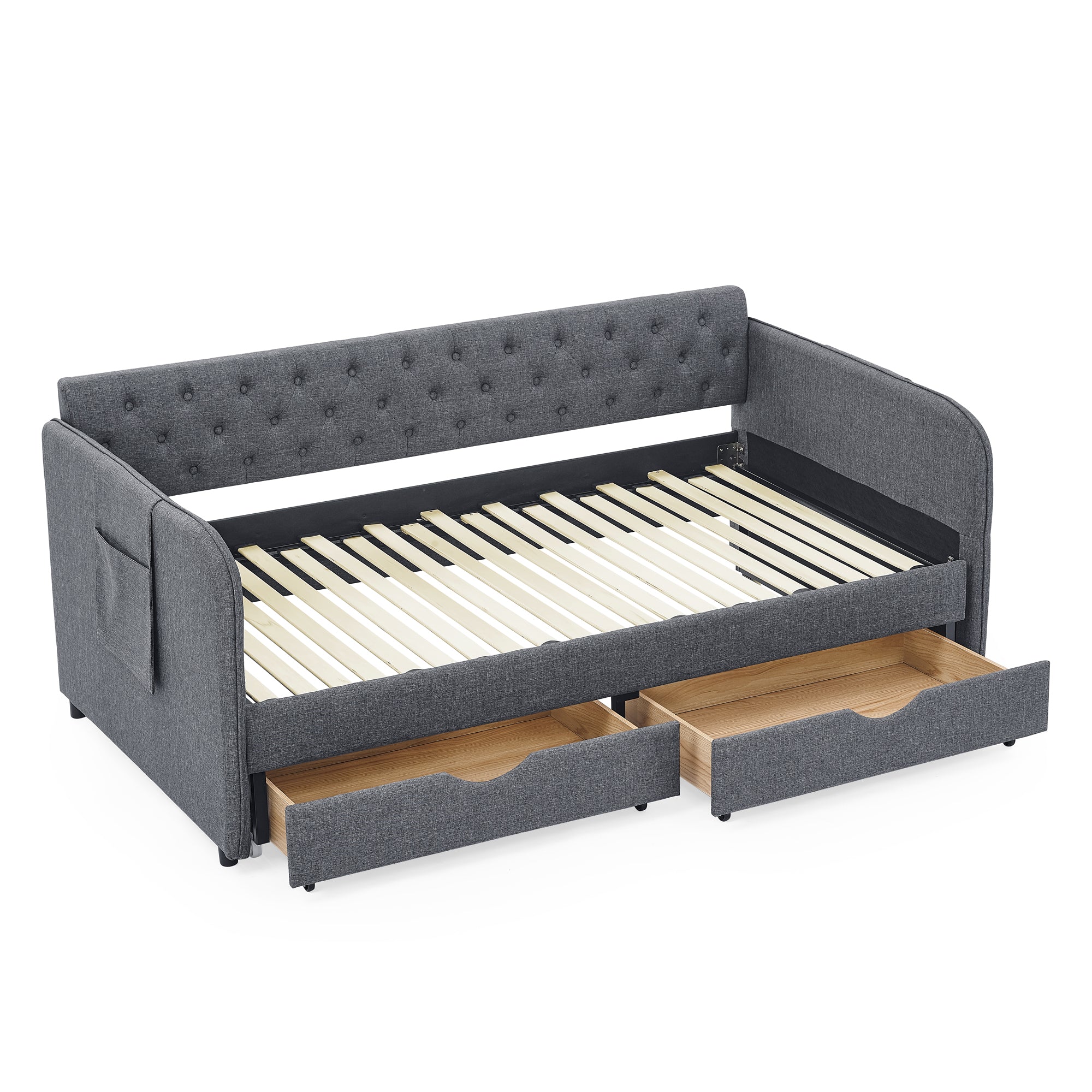 Ines Storage Linen Sofa Bed