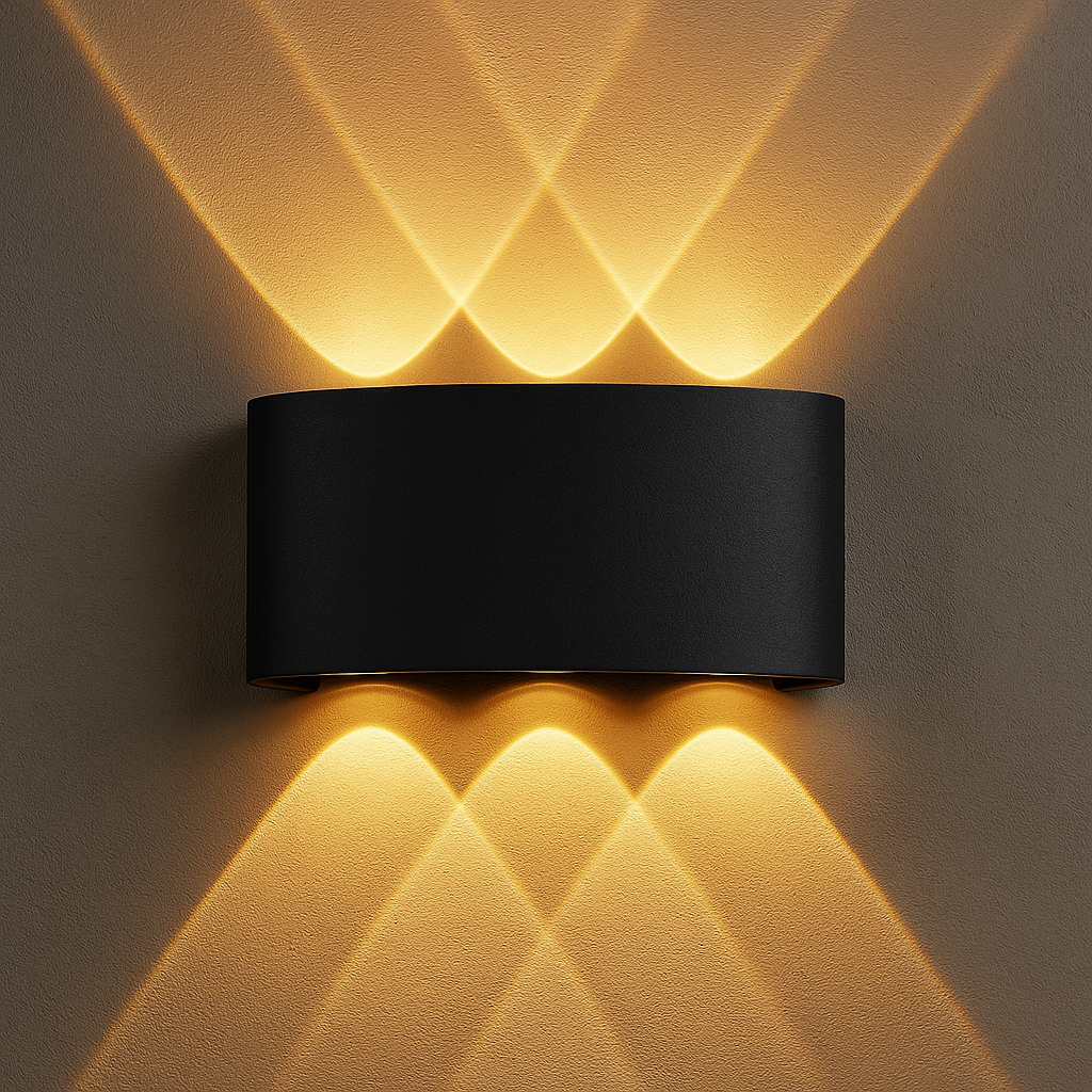 Wandlamp met up down patroon