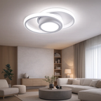 Doppelte Ring-Deckenleuchte mit ruhiger Ausstrahlung