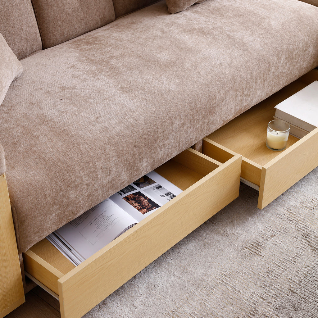 Vibeke Storage Linen Sofa