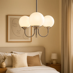 Hanglamp met gekleurde ronde glazen bollen – keuze uit 3 of 5 lichtpunten