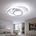 Doppelte Ring-Deckenleuchte mit ruhiger Ausstrahlung