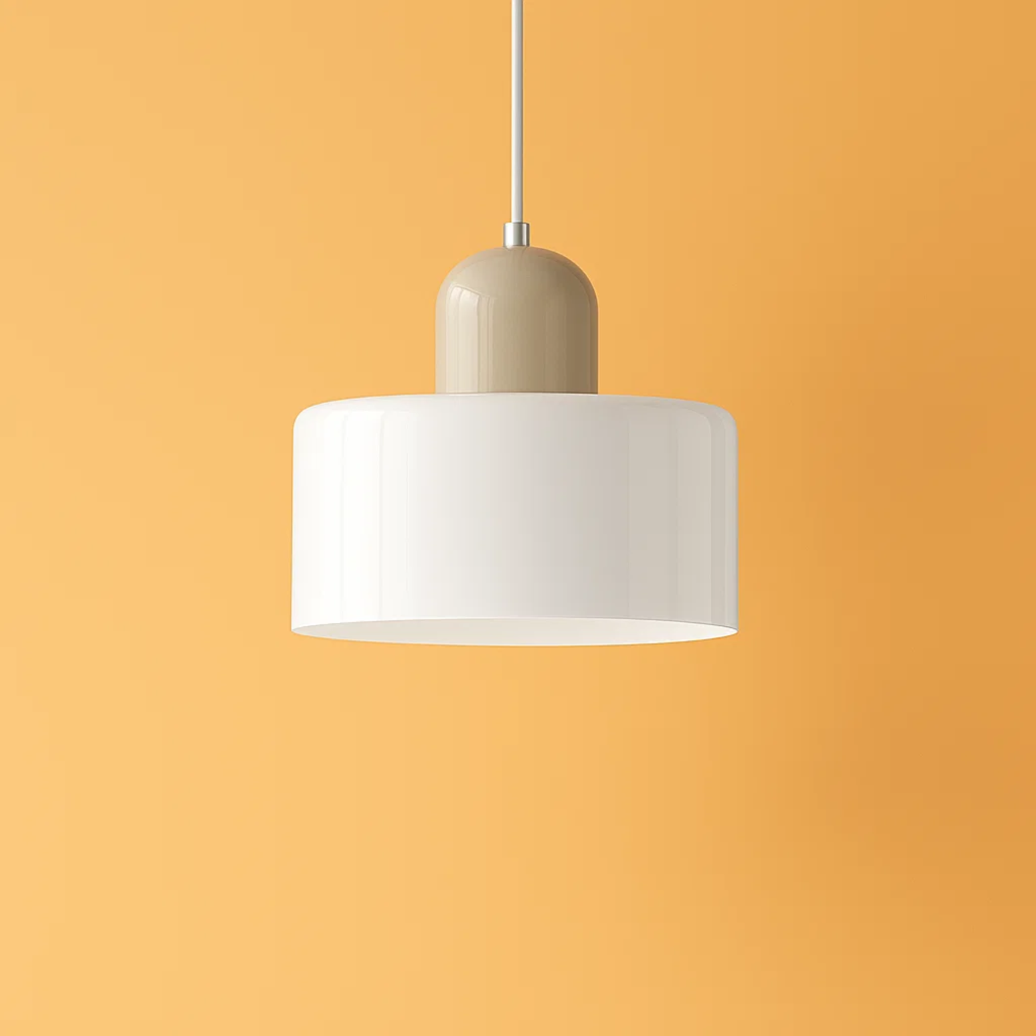 Retro plafondlamp met gekleurde kap