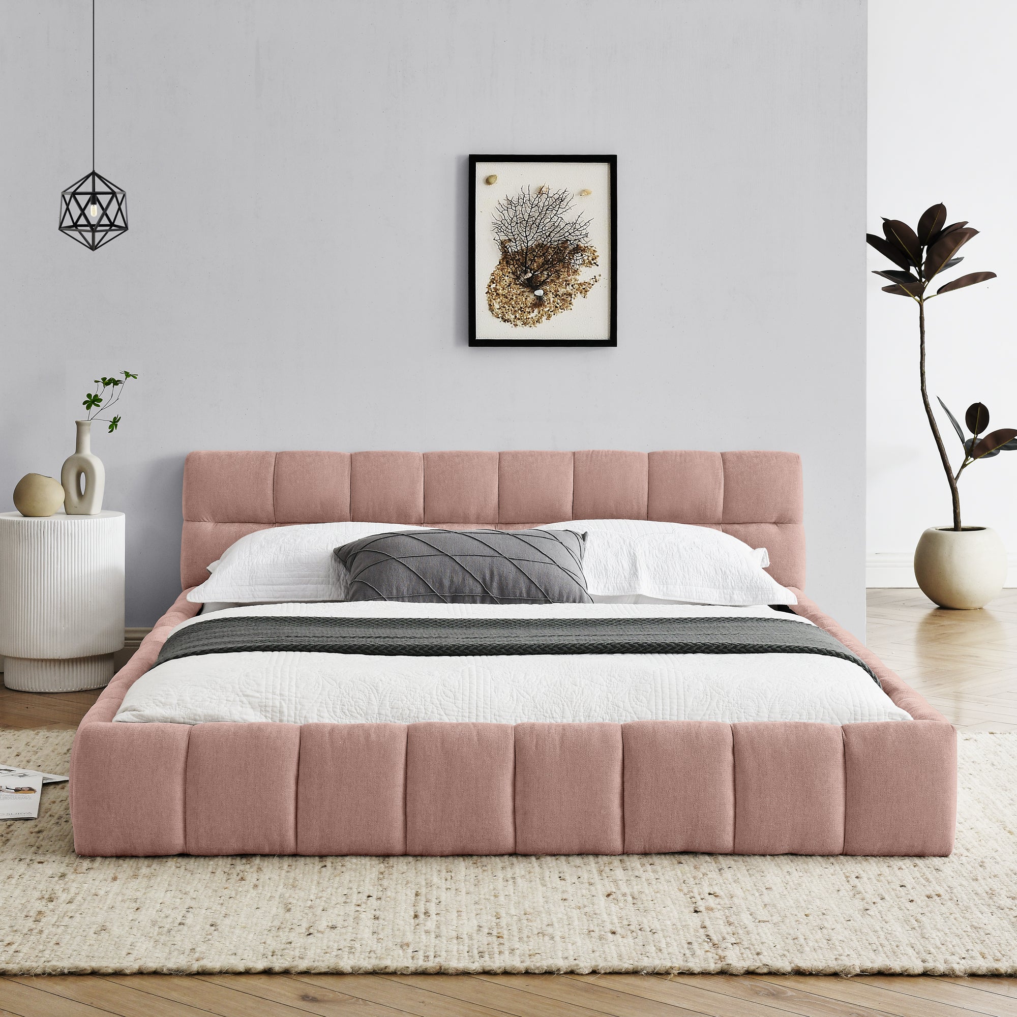 Pia Round Queen Platform Bed Frame