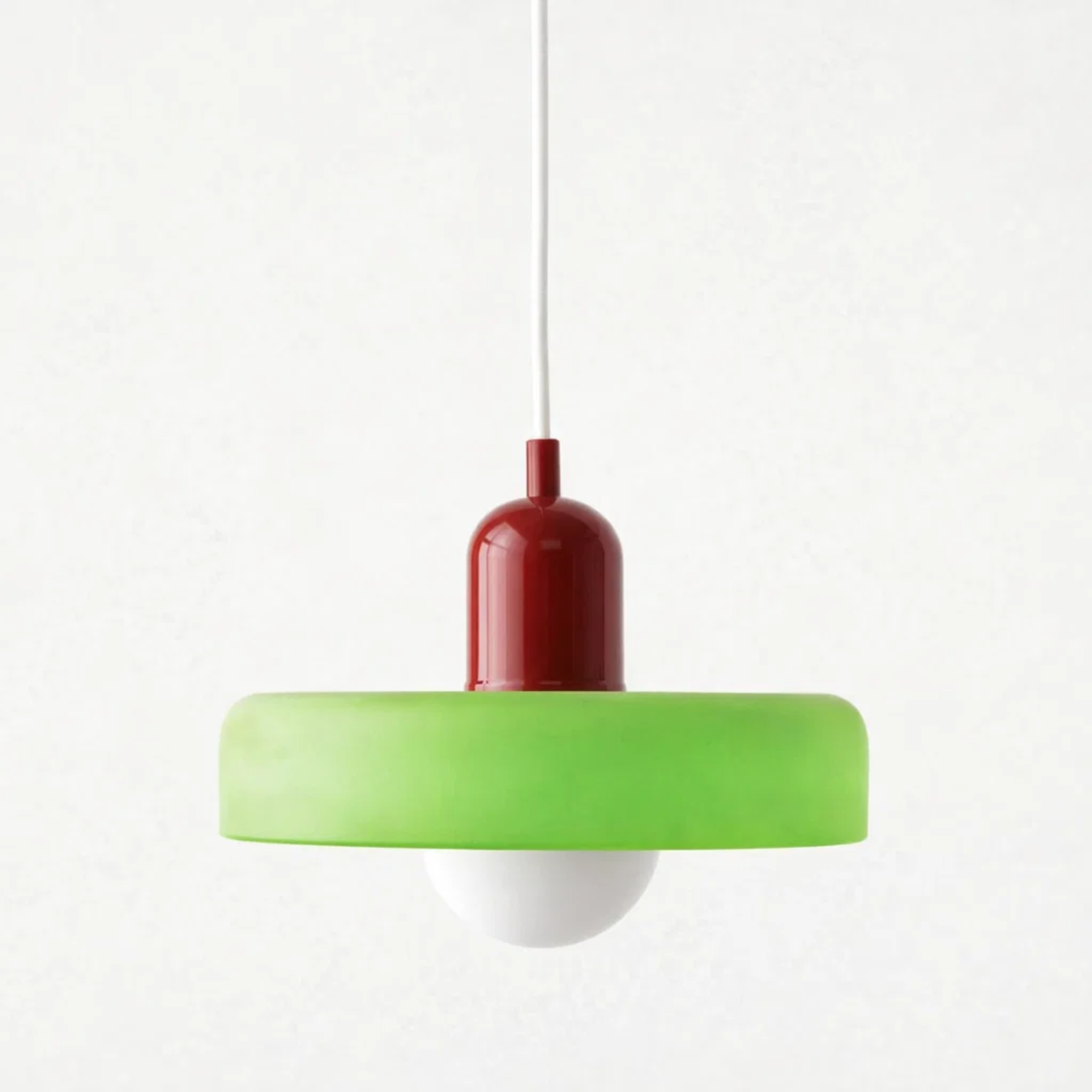 Bauhaus plafondlampen met glas en kleuraccenten