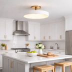 Strakke ronde plafondlamp voor een modern interieur