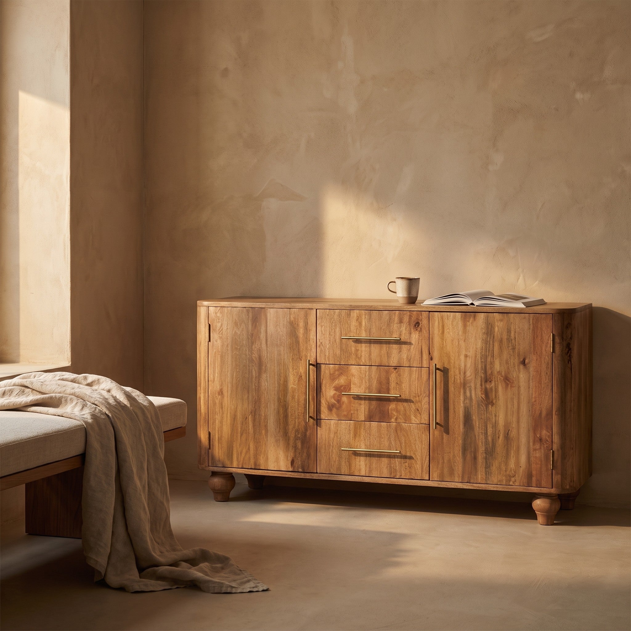 Ulvhild Solid Wood Sideboard