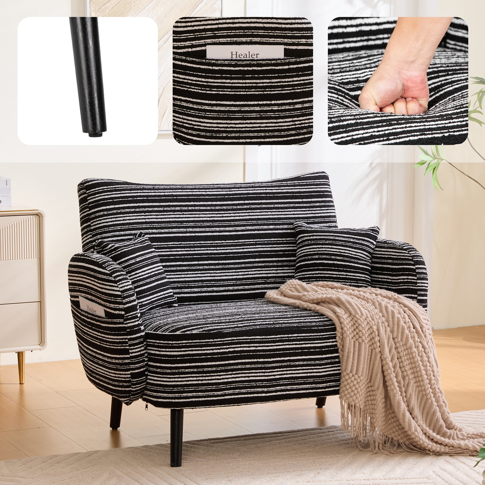 Peder Storage Boucle Loveseat