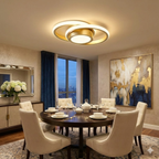 Doppelte Ring-Deckenleuchte mit ruhiger Ausstrahlung