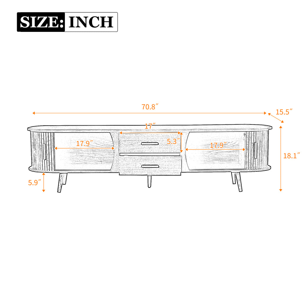 Orla Storage Solid Wood TV Stand