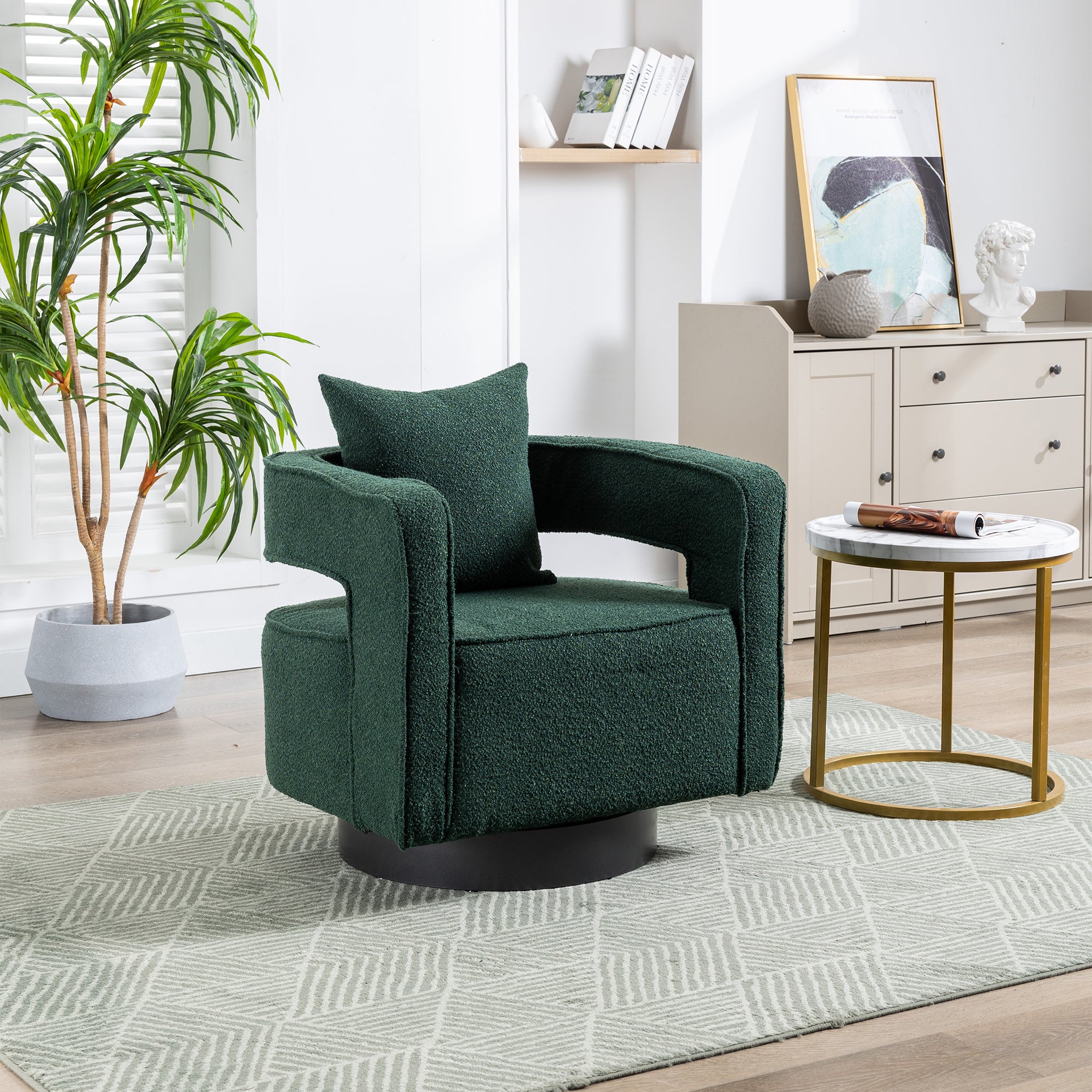 Bodil Boucle Swivel Chair