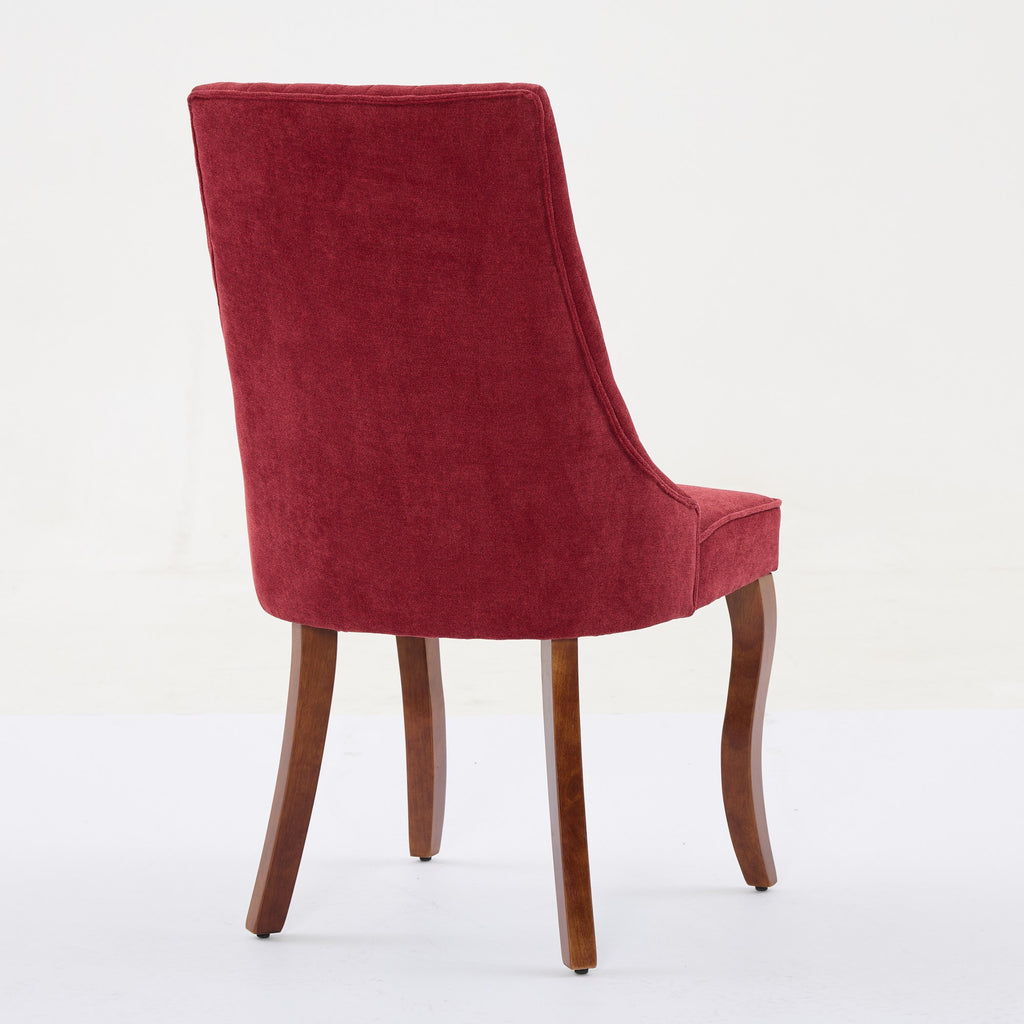 Moa Curved Linen Dining Chair