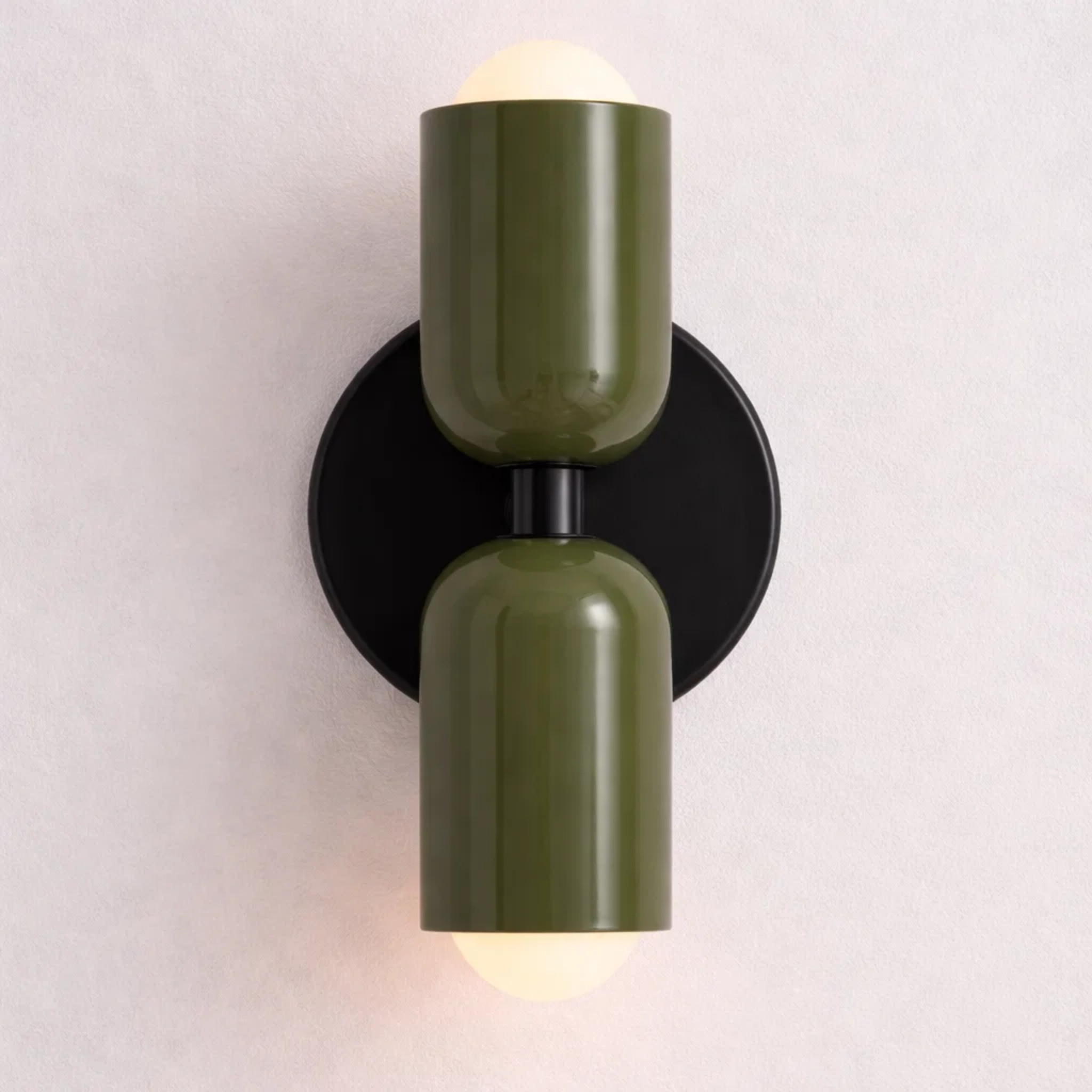 Dubbele wandlamp met warm licht