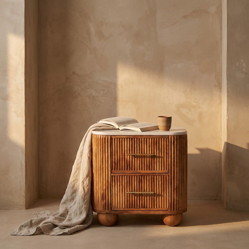 Erna Marble Nightstand