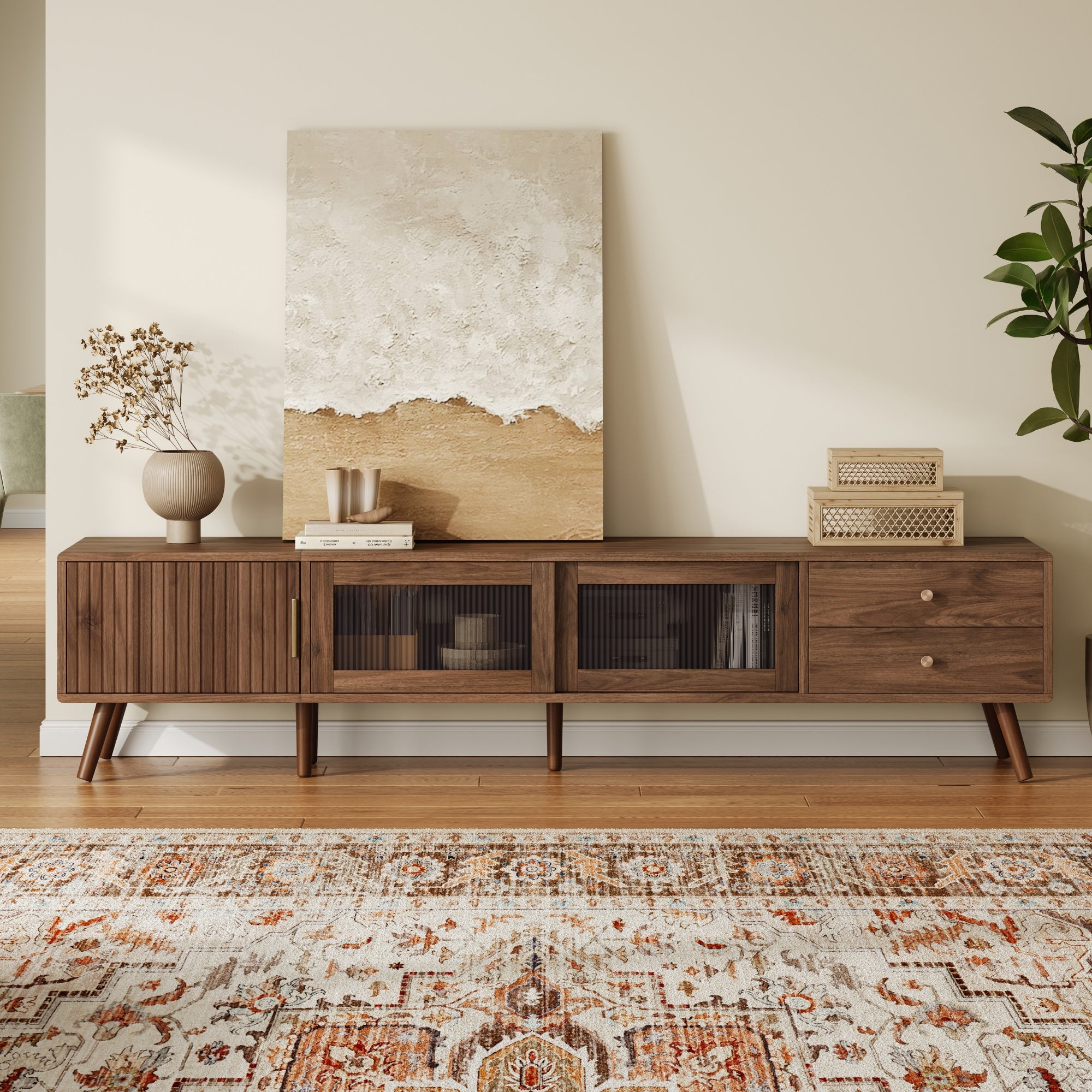 Kolbein Storage Solid Wood TV Stand