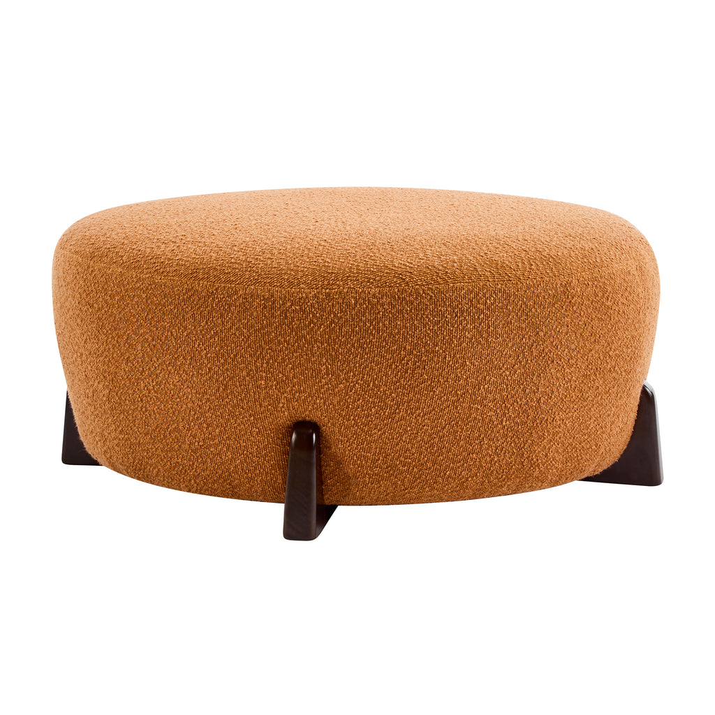 Rasmus Round Boucle Ottoman