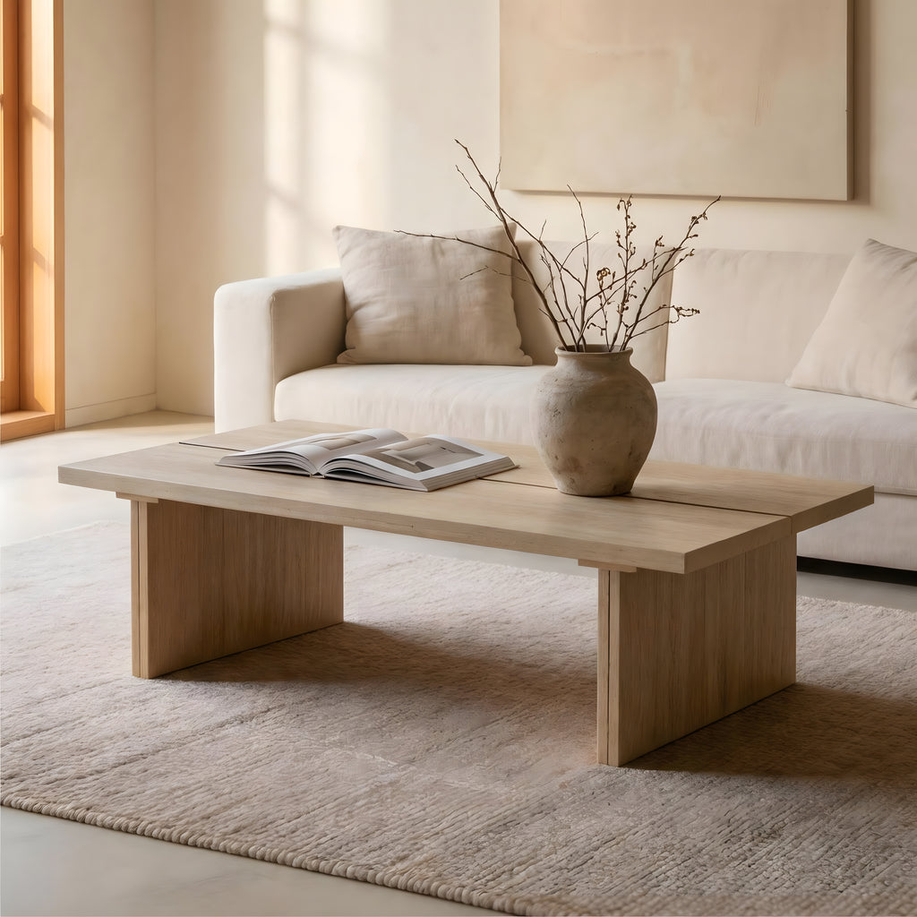 Brynn Travertine Coffee Table