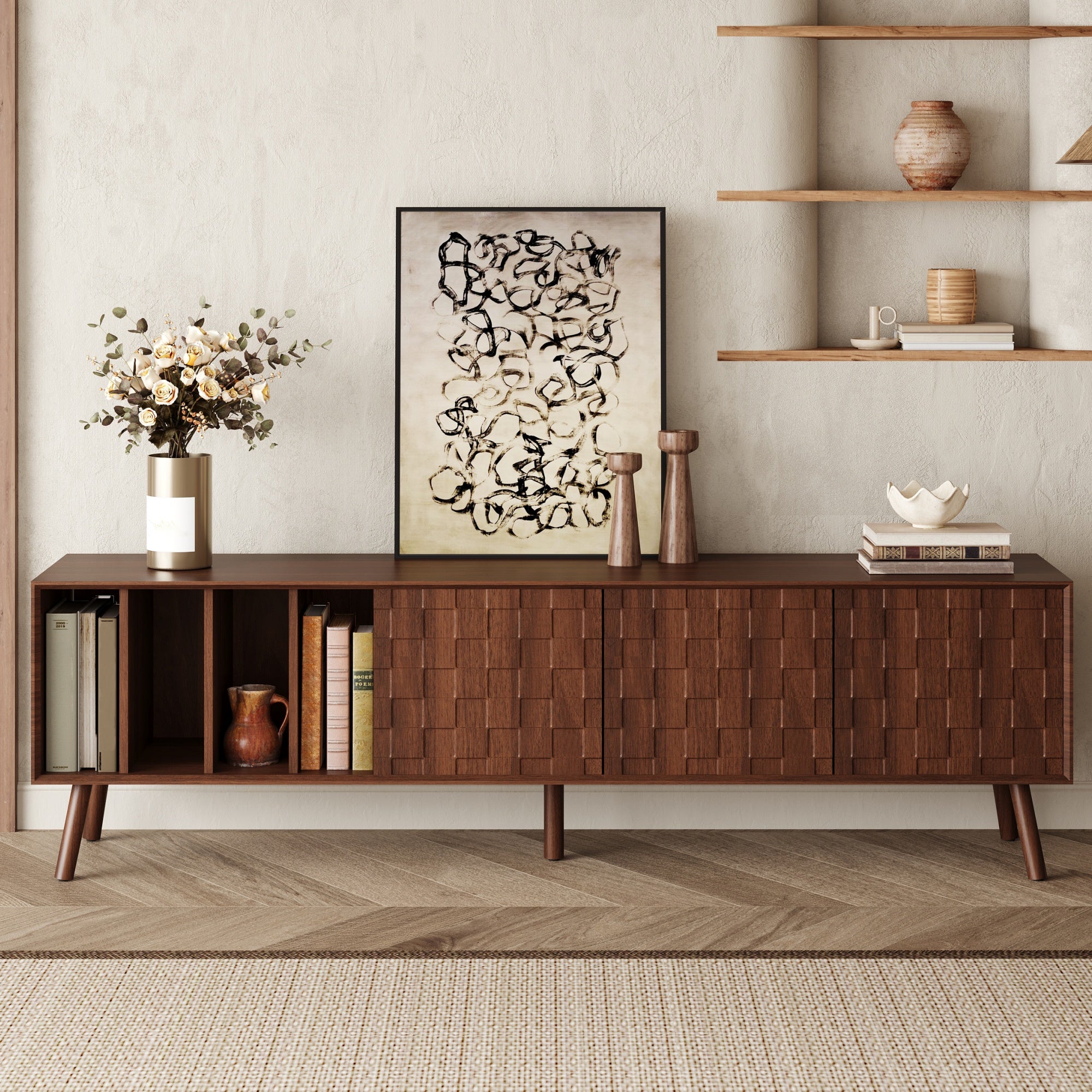 Arna Solid Wood TV Stand
