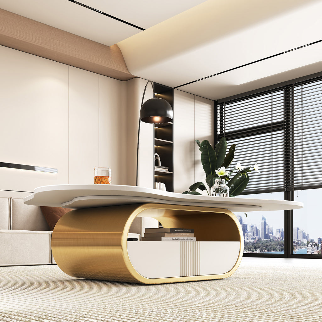 Vidar Oval Marble Coffee Table