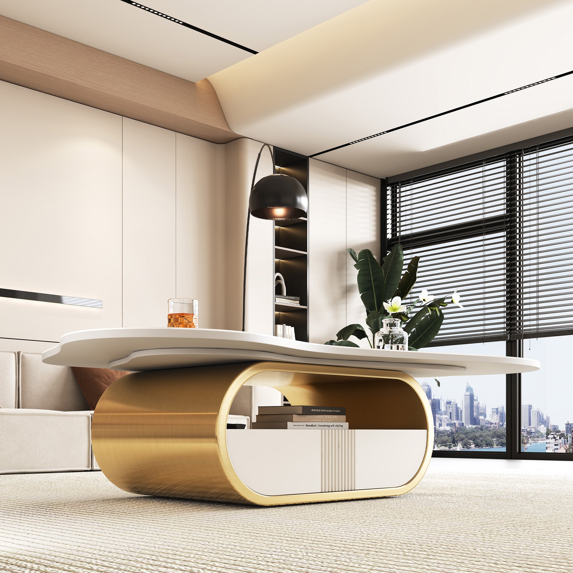 Vidar Oval Marble Coffee Table