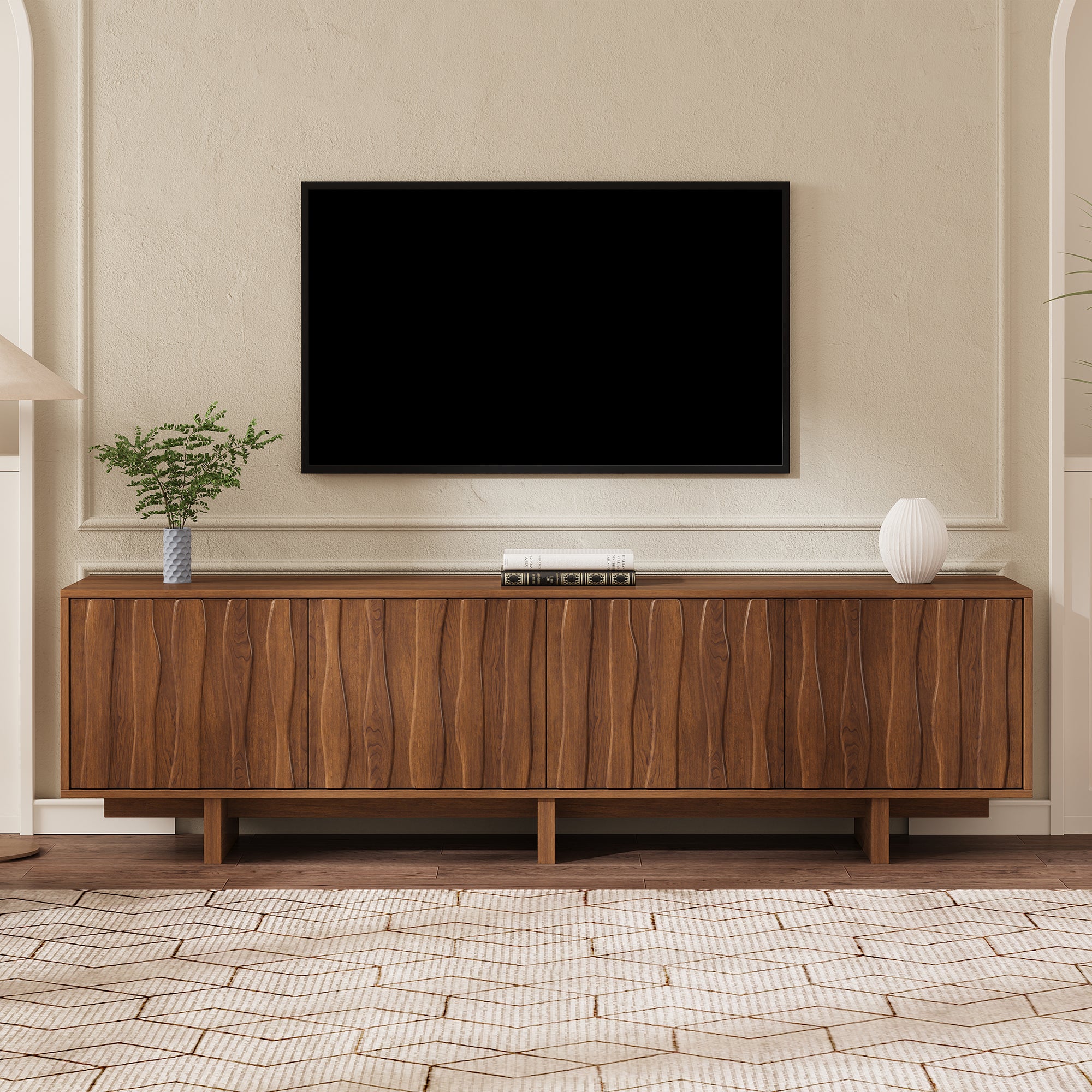 Sten Wave Walnut TV Stand
