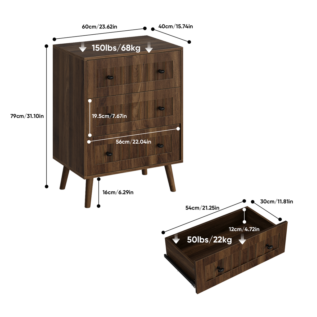 Malin Storage Walnut Dresser