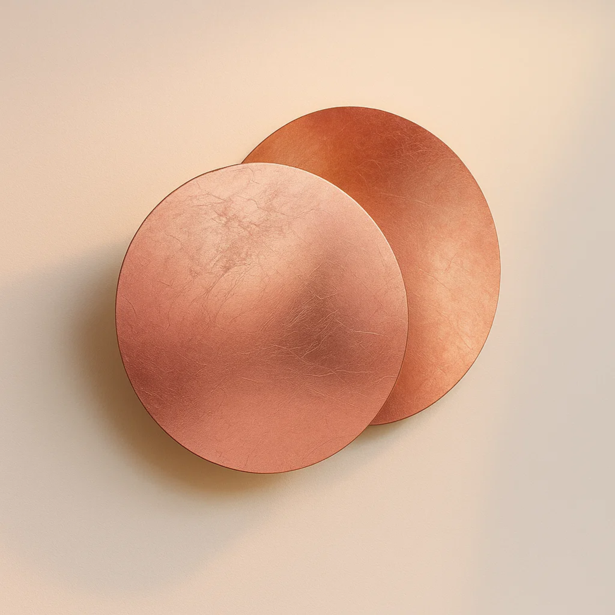 LED-wandlamp in overlappende ronde schijfvorm