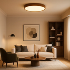 Minimalist wood-look ceiling lamp