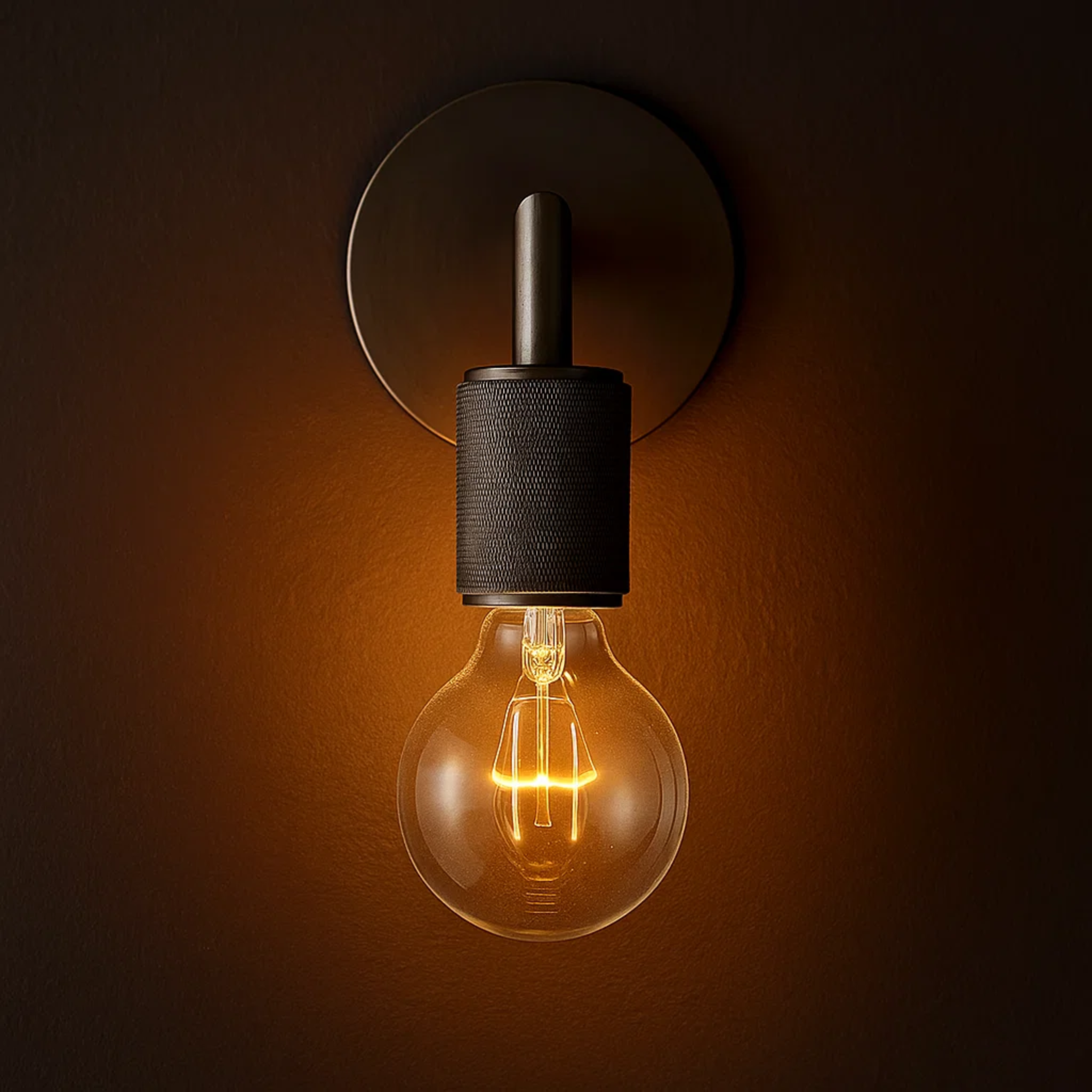 Industriële wandlamp met minimalistisch metalen armatuur