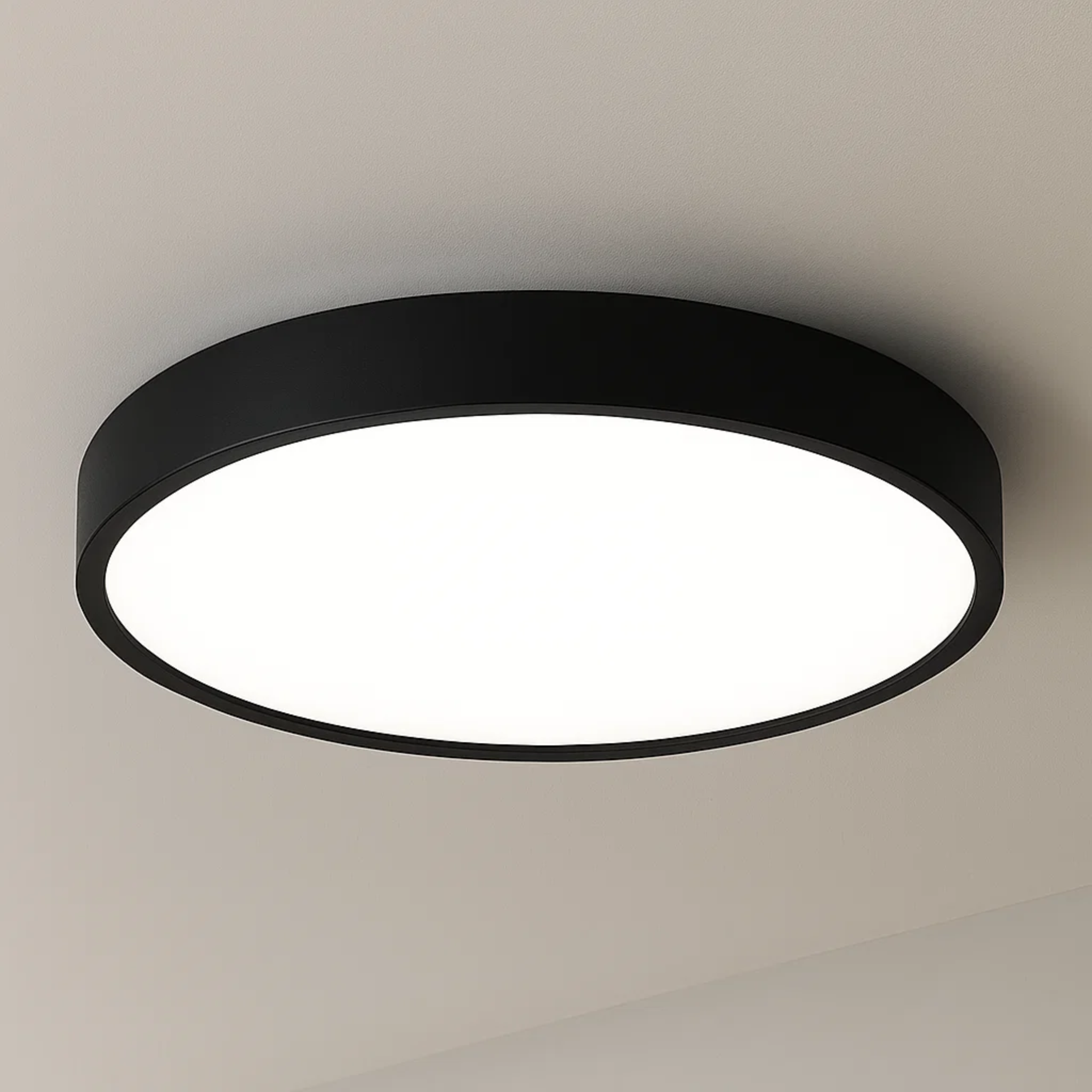 Strakke moderne ronde plafondlamp met zacht licht
