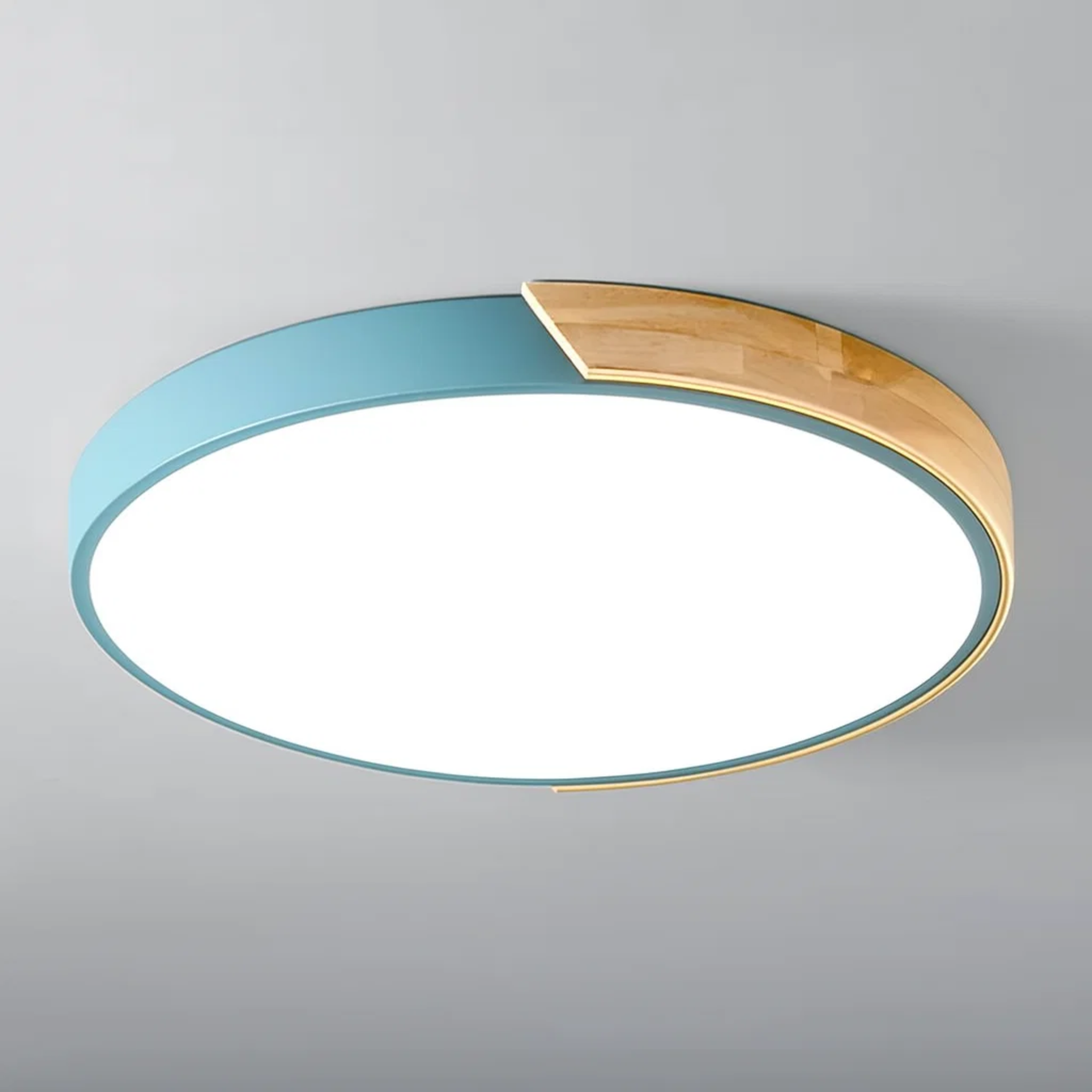 Ronde LED plafondlamp met kleuraccent