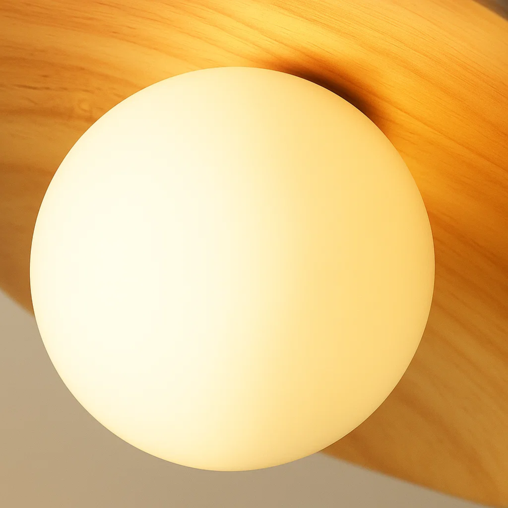 Japandi houten plafondlamp