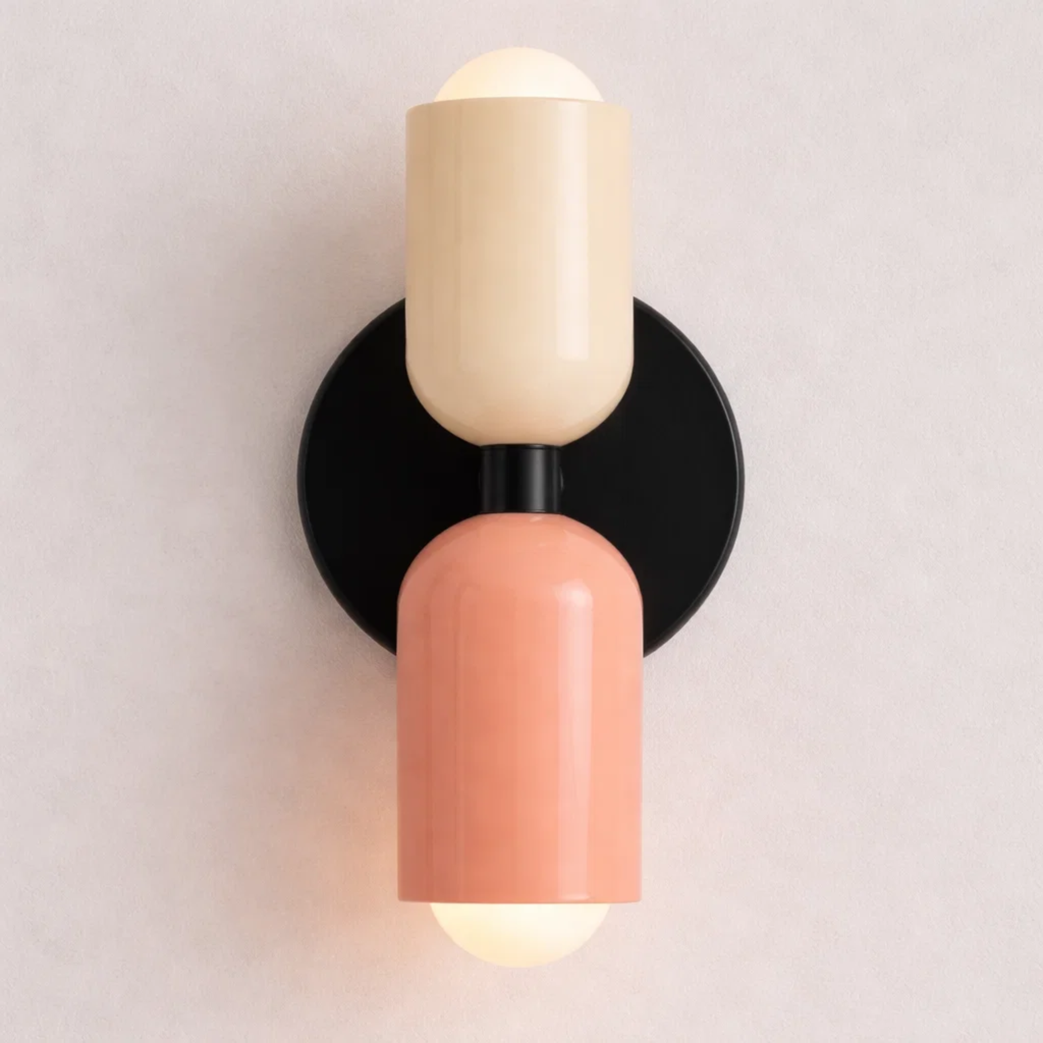 Dubbele wandlamp met warm licht