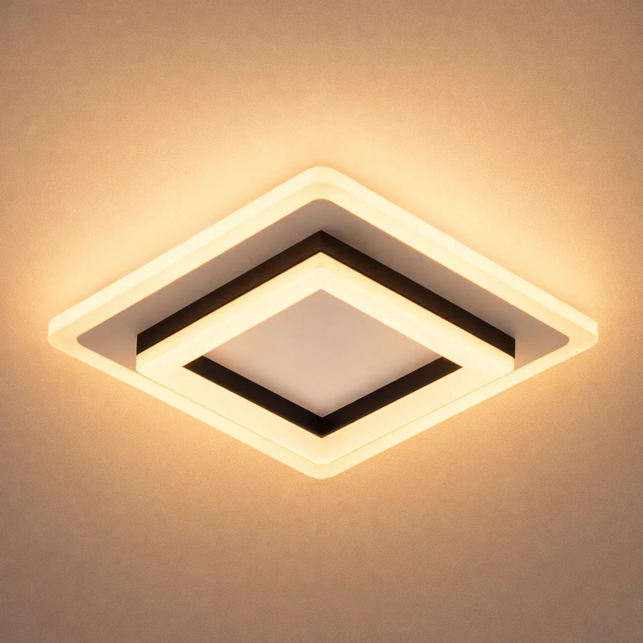 Moderne vierkante plafondlamp met LED