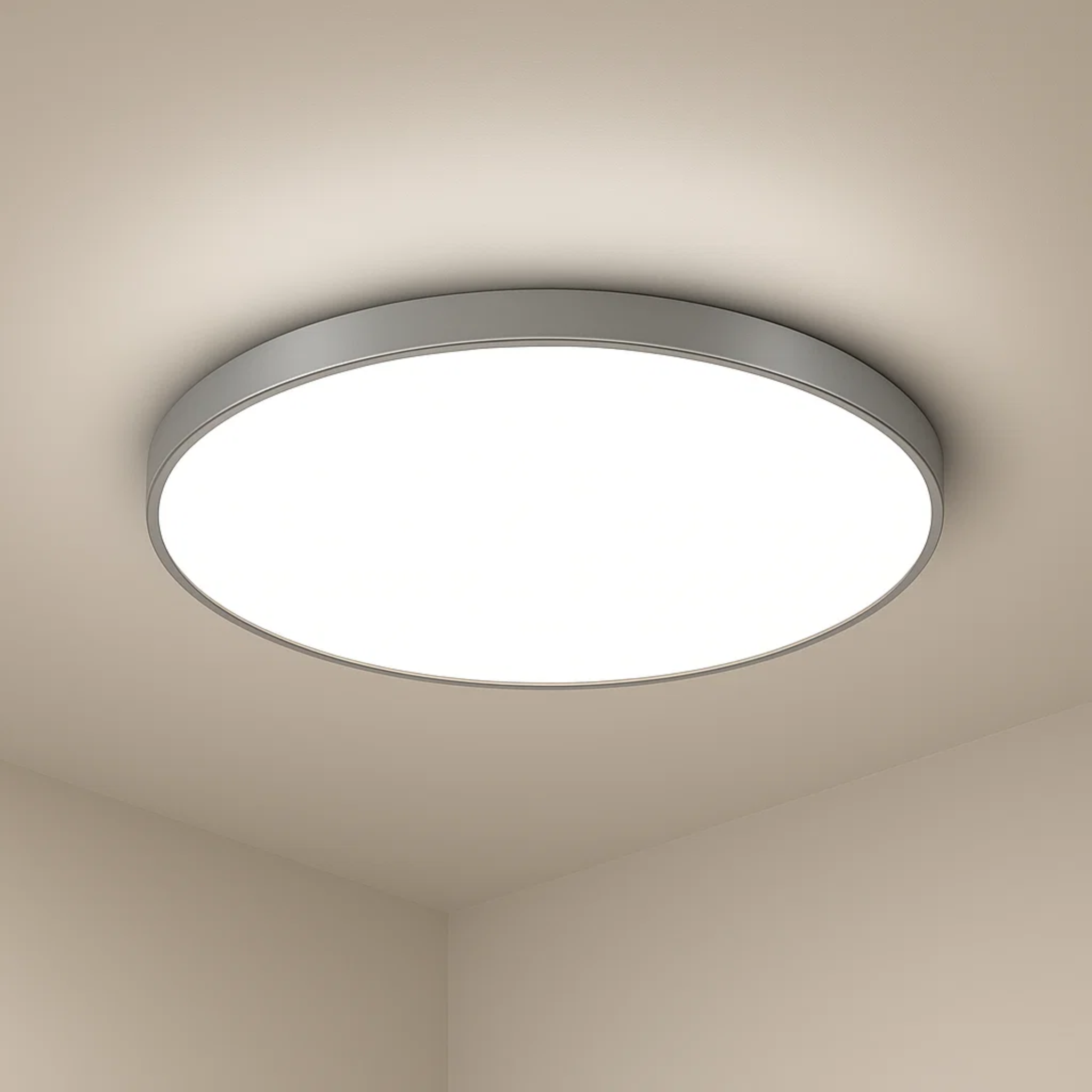 Moderne strakke ronde plafondlamp