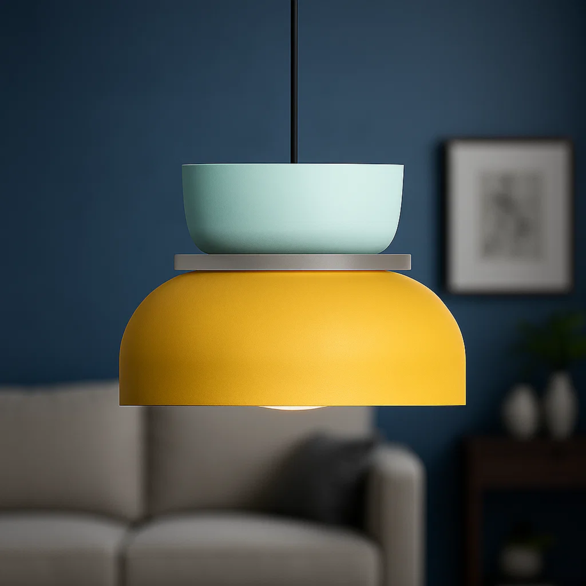 Moderne kleurrijke gelaagde macaron hanglamp