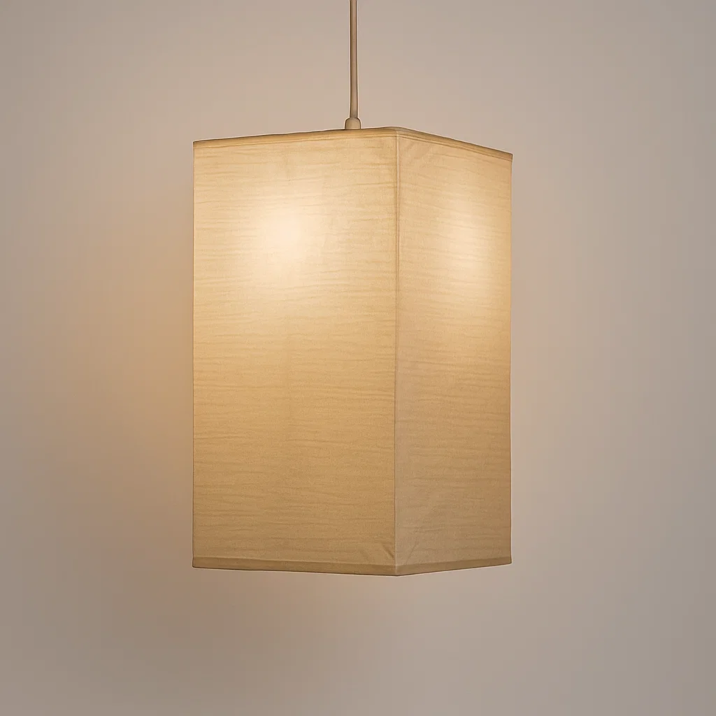 Japandi hanglamp met papieren lantaarnkap