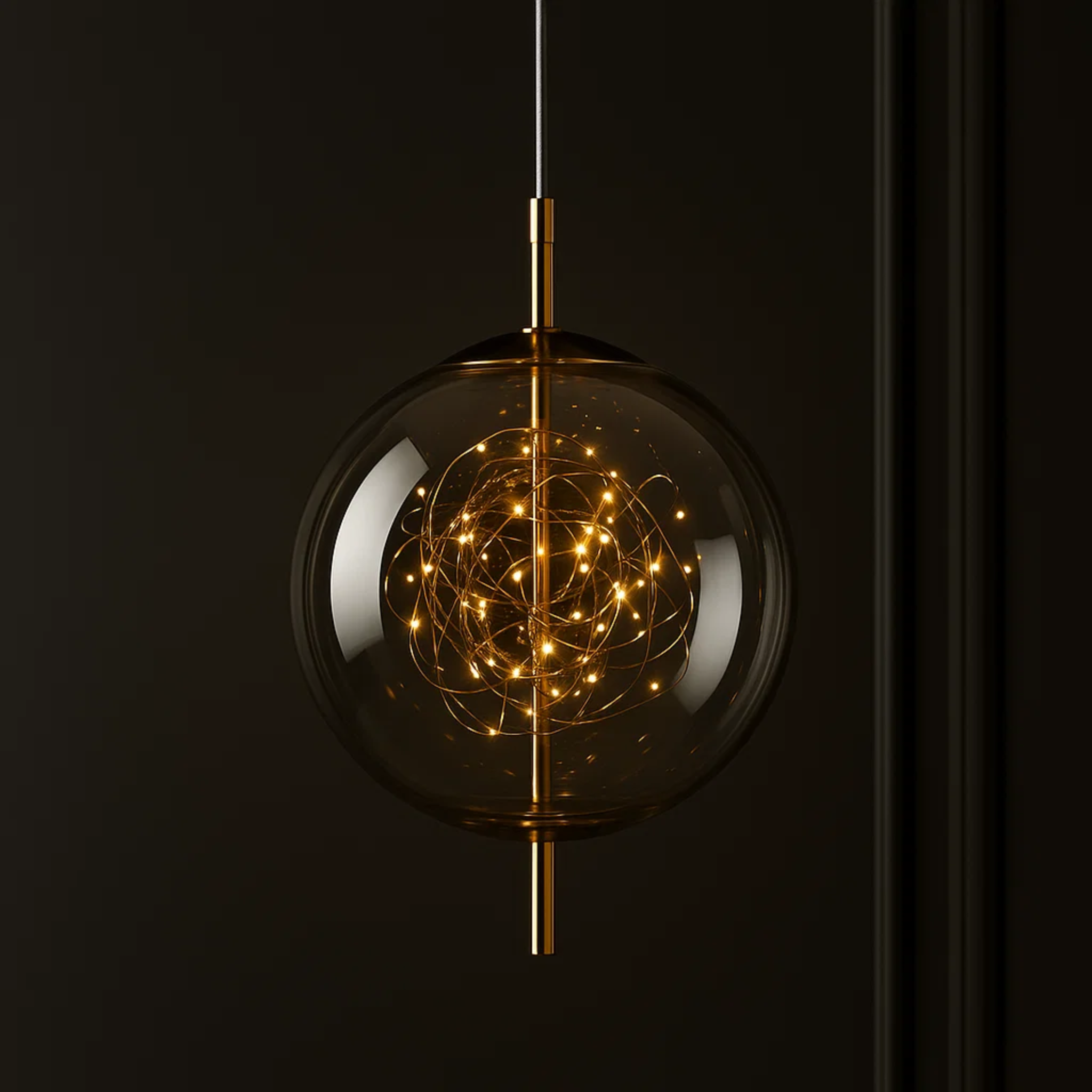 Moderne glazen LED-hanglamp